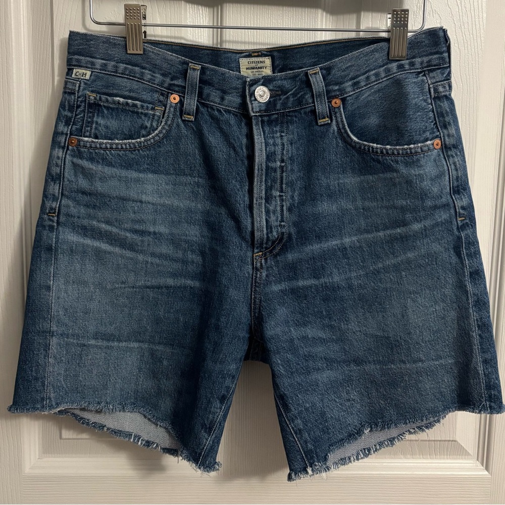 Citizen of Humanity | Loose Fit Bailey Shorts Button‎ Fly Organic Cotton Sz 25
